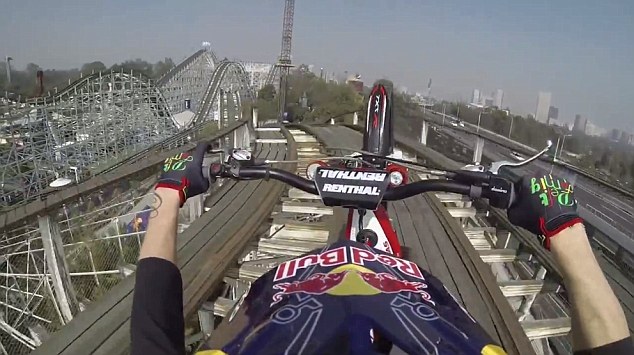 Dupont took rollercoaster riding to new levels when he rode on one of Mexico's scariest wooden attractions